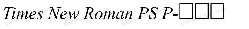 Times New Roman PS P字体转换